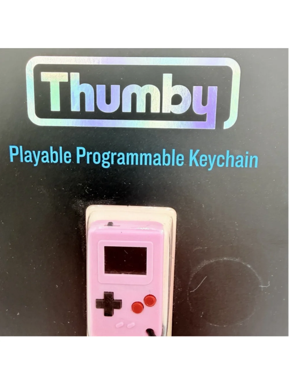 TinyCircuits THUMBY Pink Playable Programmable Keychain OLED Game Console NEW